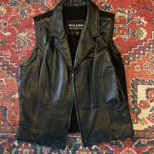 SOLD Wilsons Leathers Women's Leather Vest Size L Biker